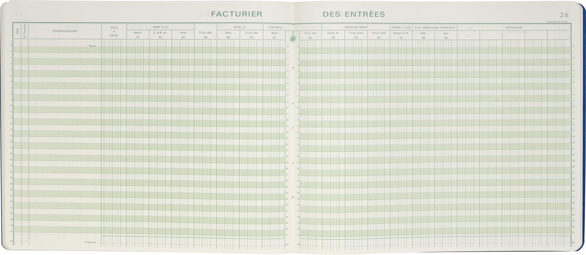 Exacompta formulieren inkoop met BTW, ft 27 x 32 cm, Franstalig