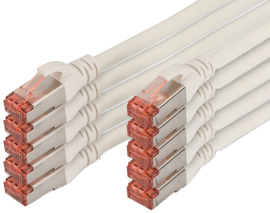 DIGITUS patchkabel cat. 6, S/FTP, 3,0 m, wit, set