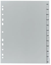 herlitz plastic registers, maanden, A4, 12 stuks