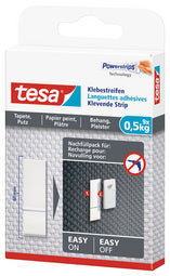 tesa Powerstrips plakstrips voor behang/pleister, transparant