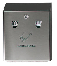 Rubbermaid Wandasbak Rokersstation, zwart / zilver