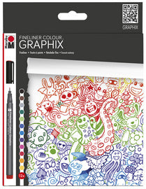 Marabu Fineliner KLEUR GRAPHIX, DOODLE SUPREME, 12er