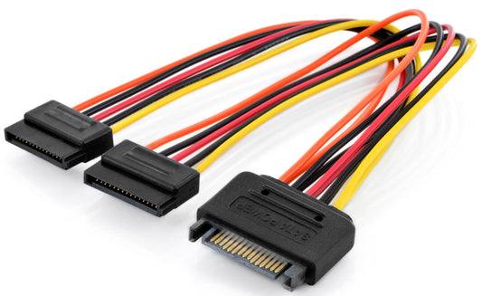 DIGITUS Interne Y-voedingskabel, SATA 15-pins, 0,3 m