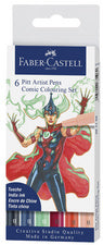 FABER-CASTELL Tuschestift PITT tekenpen, 6er Etui Comic