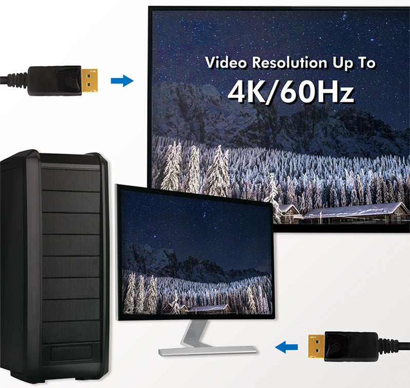LogiLink DisplayPort-verbindingskabel, zwart, 10,0 m