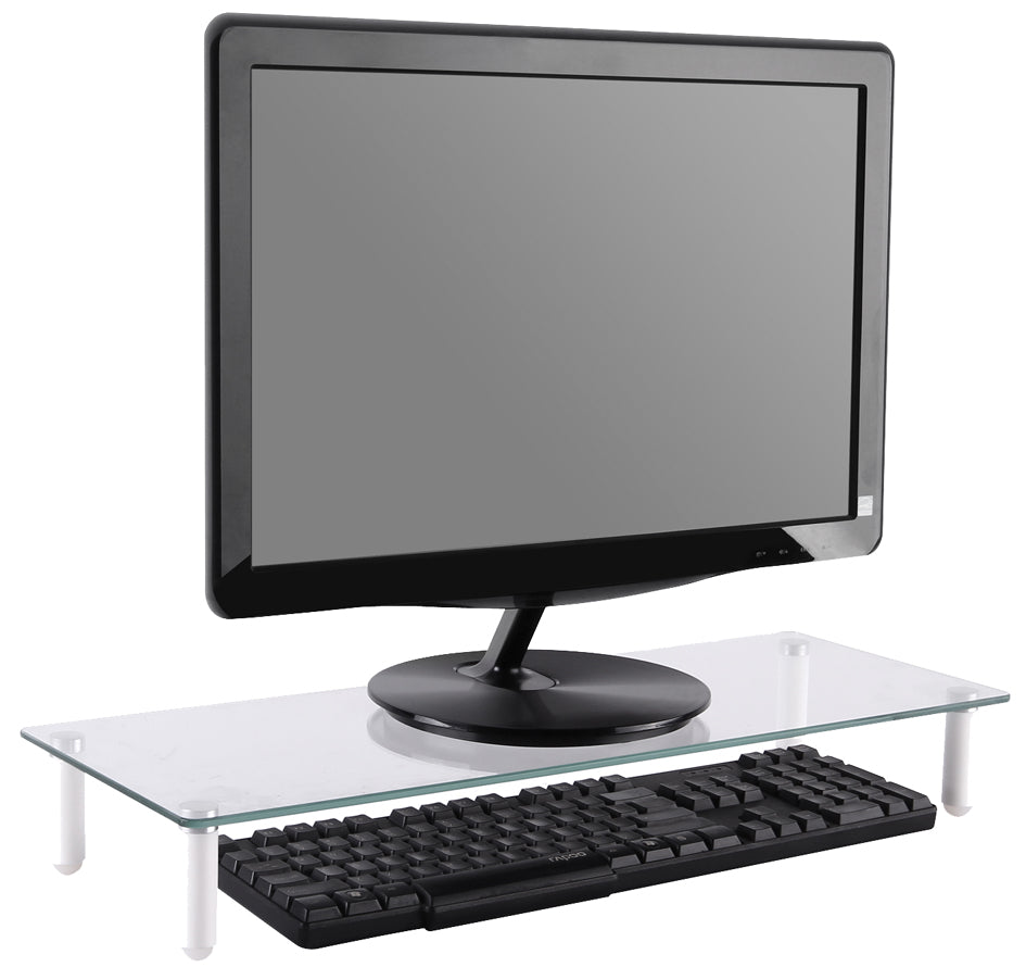 DIGITUS monitorstandaard, glas, wit