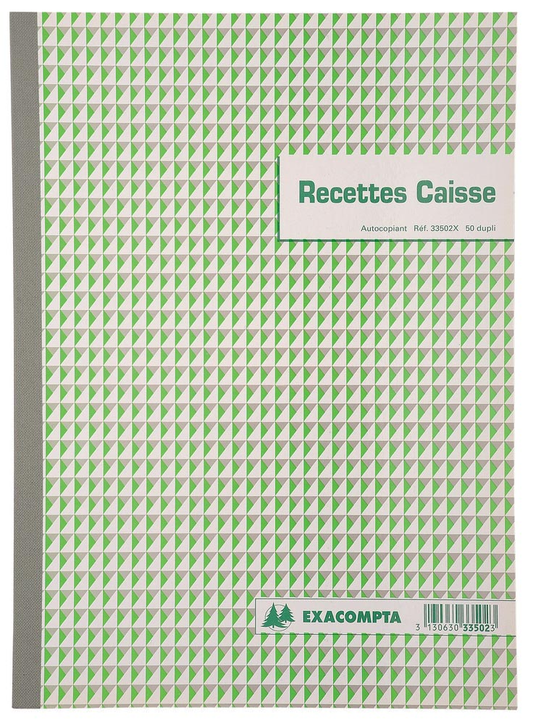 Exacompta ontvangsten, ft A4, Franstalig, dupli (50 x 2 vel)