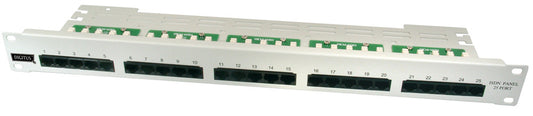 DIGITUS 19 ISDN Patch Panel Cat. 3, 50 x RJ45, 1 HE