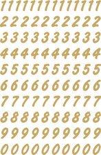 HERMA cijfersticker 0-9, folie transparant, cijfers goud
