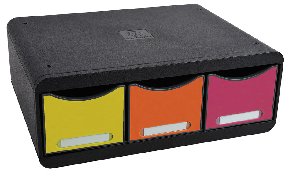 EXACOMPTA TOOLBOX MAXI ladebox, 3 laden, lichtgrijs