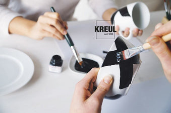 KREUL Porselein Verfglas & Porselein Klassiek Set