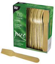 PAPSTAR Houten ijslepel zuiver, lengte: 94 mm, 100s