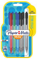 Paper:Mate InkJoy 100 RT biro's, blisterverpakking van 8