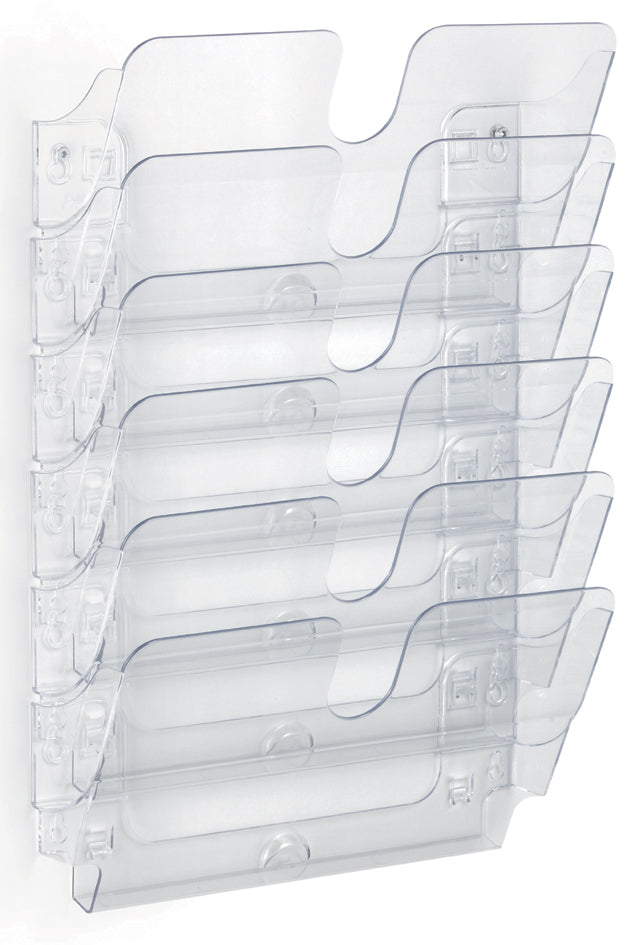 DURABLE Wandbrochurehouderset FLEXIPLUS 6, A4, 6 vakken