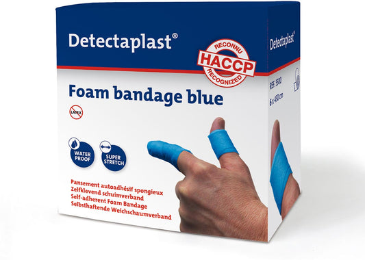 Detectaplast zelfklevend schuimverband, ft 6 cm x 4,5 m, op rol