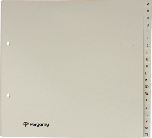 Pergamy tabbladen ft 21 x 23 cm, 2-gaatsperforatie, gems, A-Z met 20 tabs