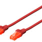 DIGITUS patchkabel, Cat.6, U/UTP, 0.25 m, Schwarz