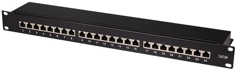 LogiLink 19 patchpaneel cat.6A, 24 poorten, lichtgrijs, 1U