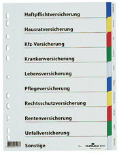 DURABLE plastic registers, voor verzekering, A4, PP