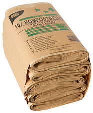 PAPSTAR compostzak, 10 liter, bruin, 10st.