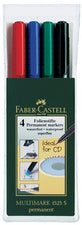 FABER-CASTELL MULTIMARK S permanente marker, set van 4