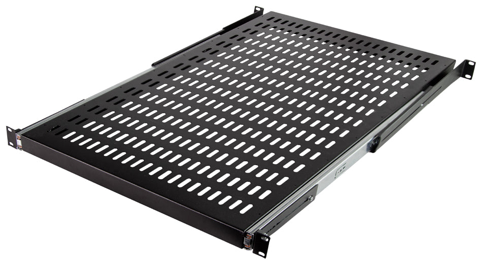 LogiLink 19 legbord, 1 HE, uitschuifbaar, (d)800 mm, zwart