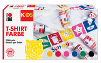 Marabu KiDS Textiel T-Shirt Verf, Set van 6, 6 x 80 ml