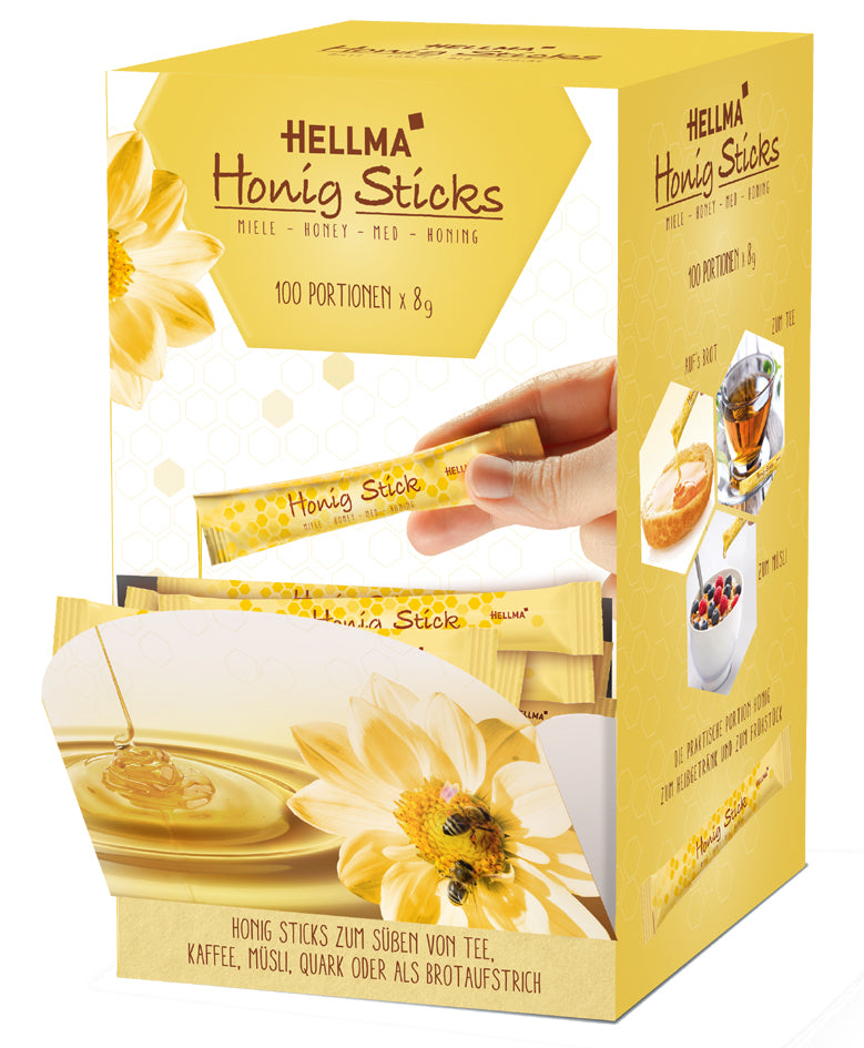 HELLMA Honingstokjes, in displaydoosje