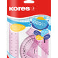 Kores geometrie set GEO15, 4 stuks, geassorteerde kleuren