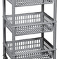 plast team opbergtrolley, met 3 manden, wit