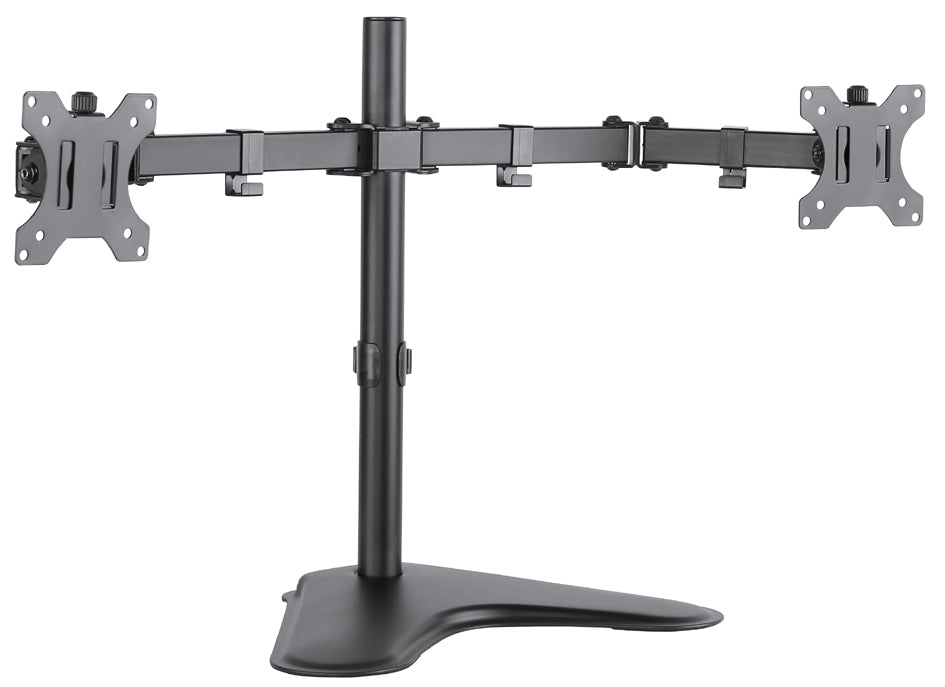 LogiLink TFT/LCD monitorarm met voet, 2-voudig, zwart
