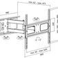 LogiLink TV muurbeugel Full Motion, voor 96,98 - 177,8 cm