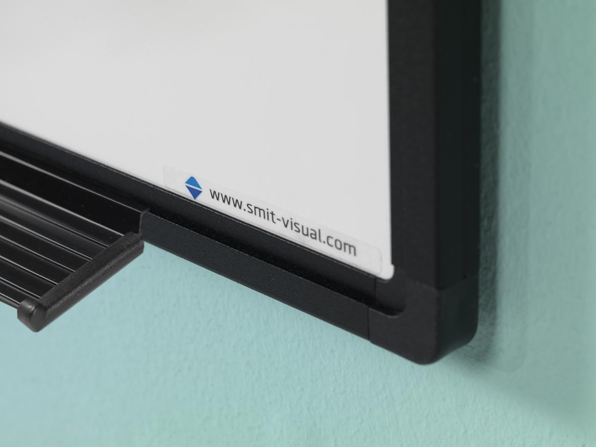 Smit Visual magnetisch whiteboard Softline, emaille, zwart, 60 x 90 cm