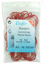 Runner rubber ringen RONDELLA in zakje, rood, 20 mm, 10 g