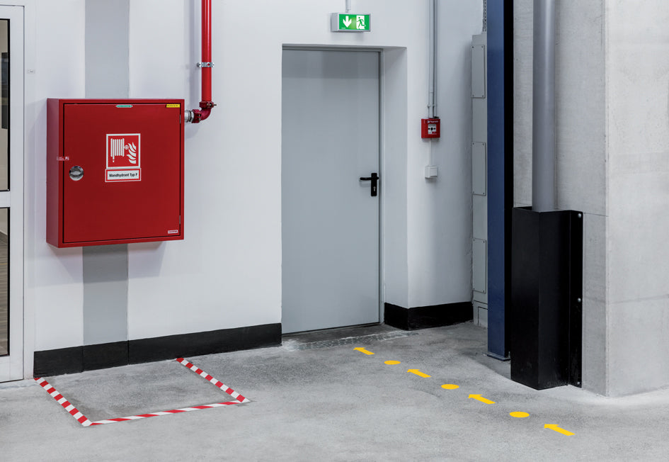 DUURZAAM Vloermarkeringstape DURALINE STRONG, rood/wit