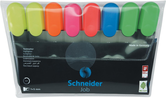 Schneider markeerstift Job 150, etui van 6 stuks in geassorteerde pastelkleuren