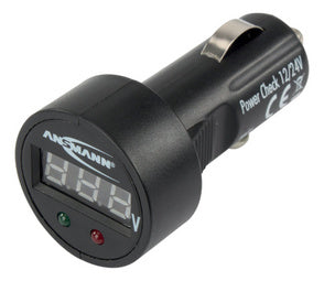 ANSMANN Auto Batterij Tester Power Check 12-24 V, zwart