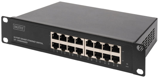DIGITUS 10 Gigabit Switch, 16-poorts, onbeheerd