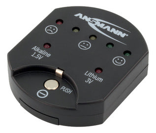 ANSMANN batterij/accu tester, voor knoopcellen, zwart