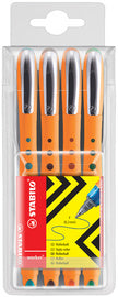 STABILO rollerbalpen worker fine, doosje van 4