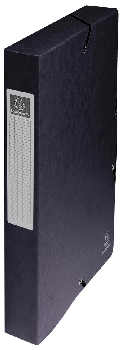 Exacompta elastobox Exabox zwart, rug van 4 cm