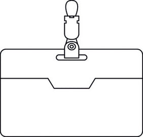 pavo naamplaatje, met clip, 60 x 90 mm, transparant