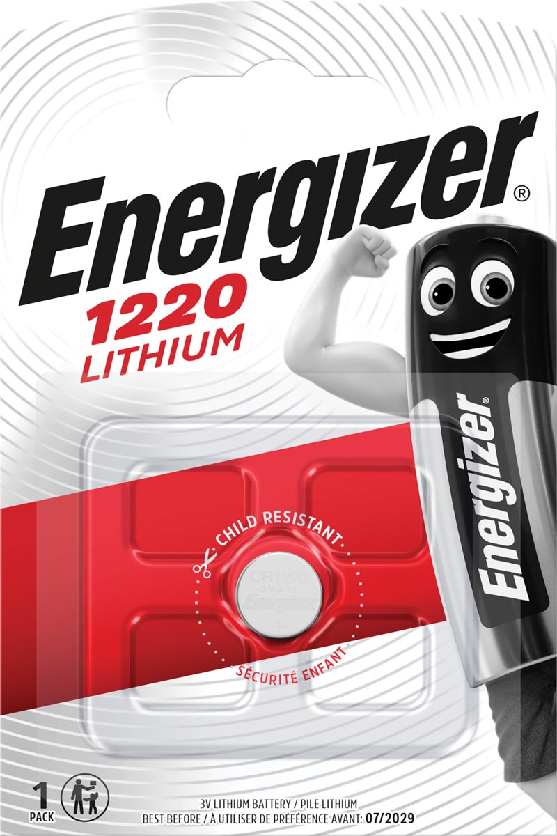Energizer knoopcel CR1220, op blister